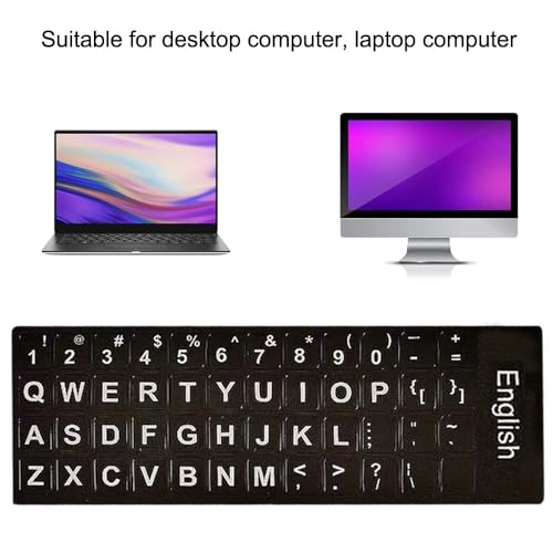 Pegatinas Letras Teclado Inglés Universal 3 Piezas miniatura 4