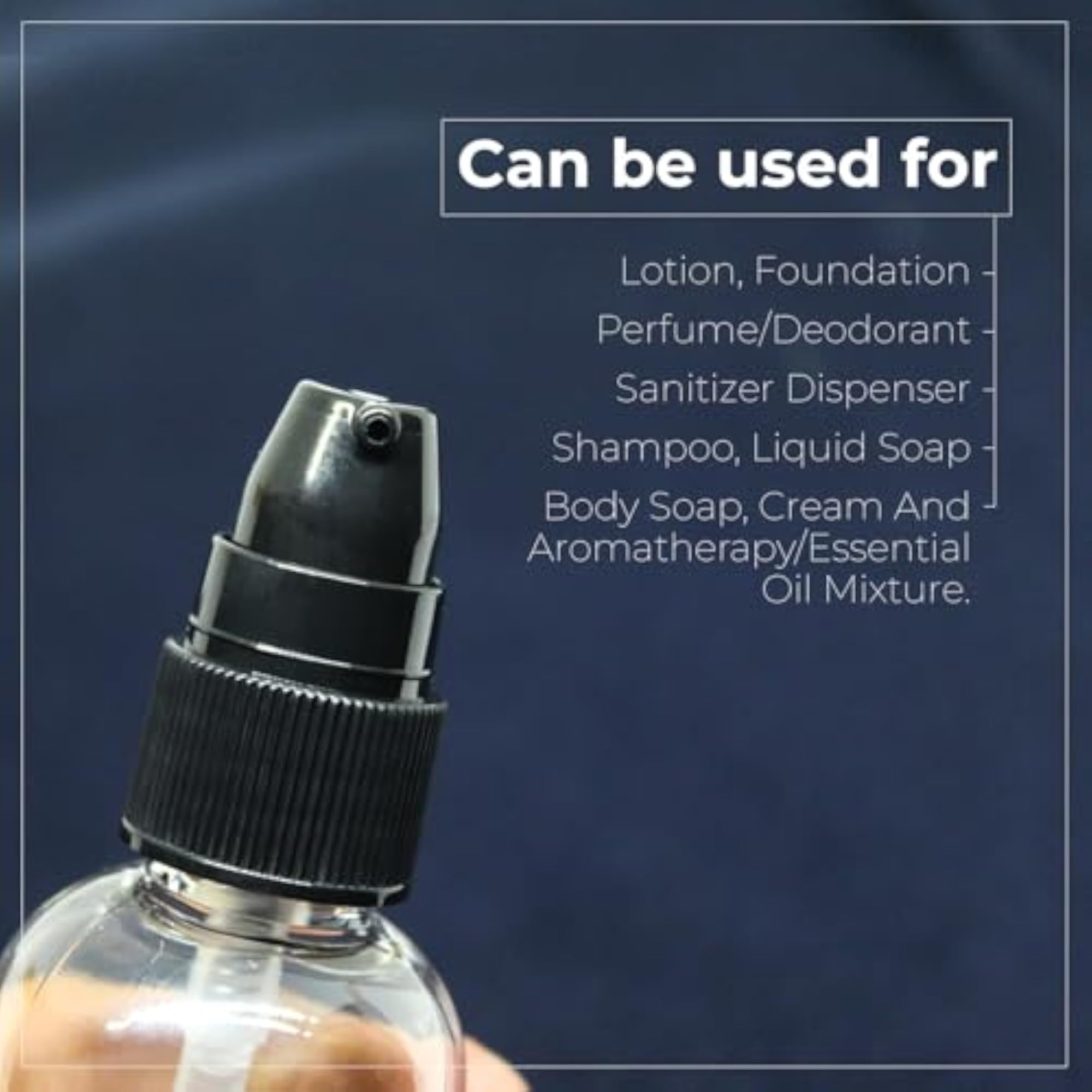 Clear Plastic Round Empty Refillable Bottle with Pump Dispenser, 200ml