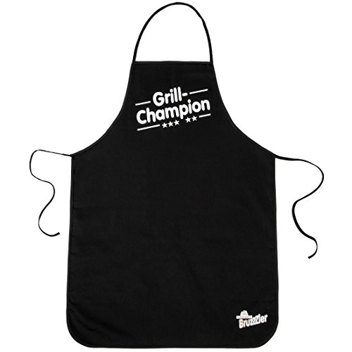 Bruzzzler Delantal para Barbacoa con Estampado de Cocina y de Protección, Algodón, Anudado En La Espalda, Fácil Mantenimiento, Apto para La Lavadora, 67x97 cm