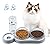 Cat Bowls,3-in-1 Pet Bowl,Cat Bowls With Stand Tilted 15°,Detachable Pet Bowl for Cats and Dogs,Anti-spill and Adjustable,Pet Food Bowl for Cats and Puppies,Water Bowl