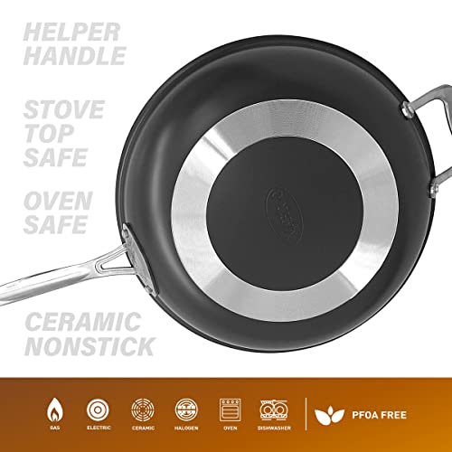 Gotham Steel Nonstick Frying Pan - 11 Inch Ceramic Non Stick Pan Cooking Pan Fry Pan Skillet Large Non Sticking Pan – Dishwasher Safe #TOP3