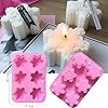 Christmas Snowflake Silicone Molds 2Pcs Making Handmade Soaps Baking Cake Pans Cookie Tray Chocolate Candy Moulds Christmas Candle Bath Bomb Molds Holiday Party Decoration Supplies #1