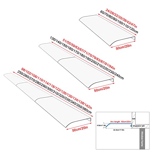 Auvent invisible de porte en polycarbonate pour la protection extérieure de terrasse - 3