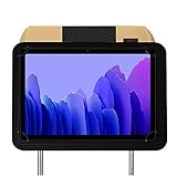 🚗 UNIVERSAL 🚗 Nuestro soporte tablet coche reposacabezas compatible con Samsung Tab está especialmente diseñado para asientos traseros y delanteros de automóviles y también podría usarse en aviones y trenes. Ampliamente compatible con cualquier vehículo y diferentes tipos de reposacabezas de automóviles.