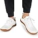 Pulltop Barefoot Trail Running Shoes for Men - Wide Toe Box | Zero Drop Sole | Minimalist Cross-Training Shoes White Size 9