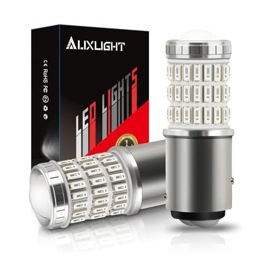 AUXLIGHT 2057 1157 2357 7528 2057A 1157A 2357A LED Bulbs Brilliant Red, Ultra Bright 57-SMD LED Replacement for Brake/Tail Lights, Blinker Lights, Turn Signal/Parking or Running Lights (Pack of 2)