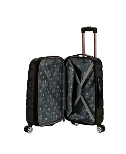 Rockland Melbourne Hardside Expandable Spinner Wheel Luggage, Black, Carry-On 20-Inch #TOP7