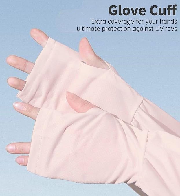 Image of Alexvyan Size-L Pink Women's UV Protection Jacket, Light weight Summer Sun Screen Hoodie with Visor, UPF 50+ Protection for Outdoors, Short Full Zipper Sun Protection Jacket- FIT 50-65 KG