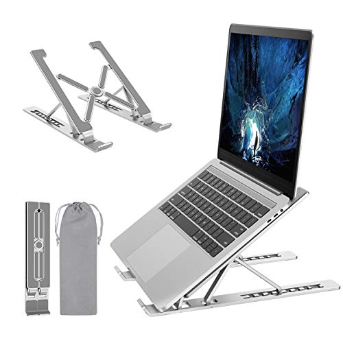 Laptop Ständer, Tablet Stand Tragbarer Laptopständer Halter, Einstellbar Faltbar Aluminium Tablet Halterung, Notebook-Ständerhalterung ideal