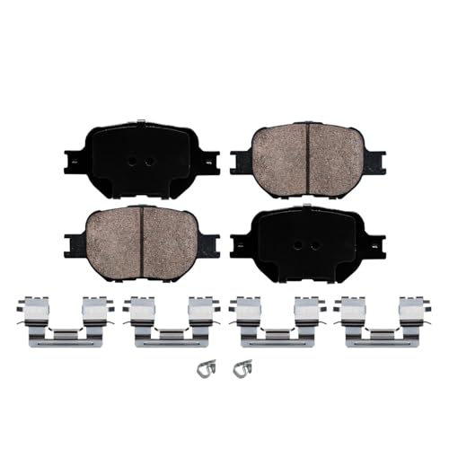 Image of Detroit Axle - 4pc Brake Pads for 2005-2010 Scion tC, 4 Front and Rear Ceramic Brake Pads 2006 2007 2008 2009 Replacement