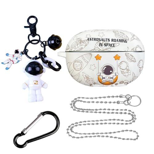 For HUAWEI FreeBuds Pro 3 用の ケース カバー TPU素材 保護カバー 傷防止 落下防止 耐衝撃 装着充電可能 保護ケース 防水 防塵 創造性 かわいい 人気 漫画 宇宙飛行士 イヤホンケース HUAWEI FreeBuds Pr