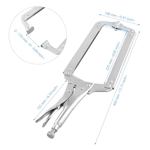 Image of 4 PCS 18 Inches C-clamp Locking Pliers with Swivel Pads, Locking Clamp Pliers, Welding Clamps for Wood Working and Welding