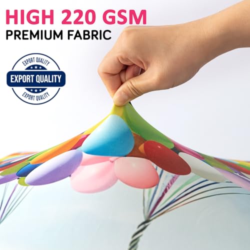 Image of HOKIPO 220gsm Durable and Washable Suitcase Covers for Trolley Suitcase, Large (26-27inch) - Balloon Drift (AR-6345-D12)