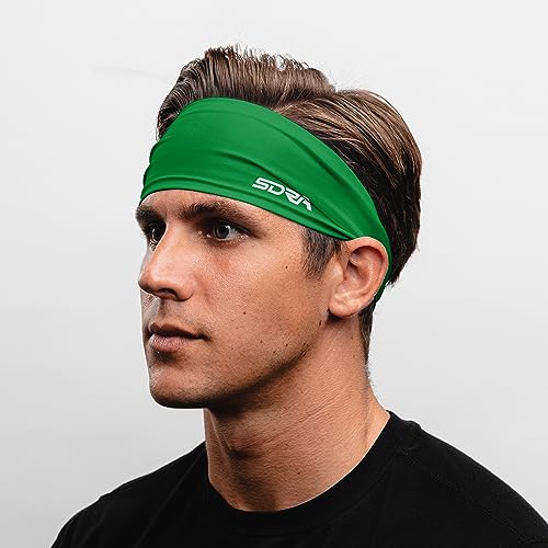 Image of Suddora Workout Headband - Lightweight, Stylish & Comfortable Spandex Headband for Running, Workout, Football, Cosplay & Costumes, Green