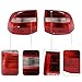 AOIDFOA LED Tail Light Assembly for 2007-2010 Porsche Cayenne Left Driver+Right Passager Side, Rear Brake Lamp Parke Light Red Clear Lens Direct Replacement (A Pair)