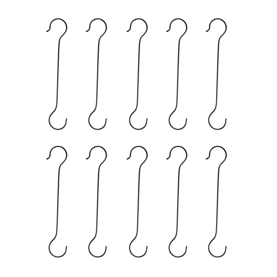 DEKORNEST Metal Pot Extension Hooks | Rust Resistant Hanging Black S Shaped Hooks For Bird Feeders And Baths, Planters, Lanterns, Ornaments |Extra Large Hanging Hook Set Of 10 (B0CGWZMHM4) Amazon Price History, Amazon Price Tracker