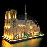 Premium LED Light Kit Compatible with Lego 21061 Notre-Dame de Paris - Warm Glow Lighting for Architecture Cathedral Display (Lights Only, No Model)- Sensor Version