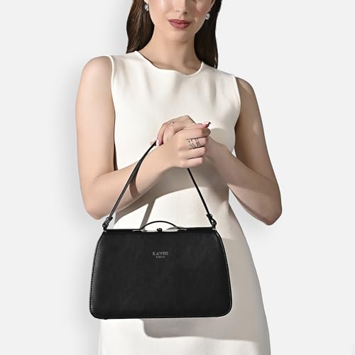 Image of Lavie Luxe Women's Book Satchel Frame Satchel Handbag | Satchel Bag for Work | Ladies Purse | Stylish Shoulder Bag | Gift For Women