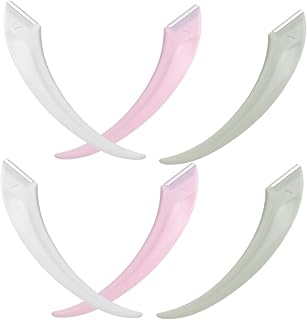 GALPADA Recortador De Cejas Facial De 6 Piezas Para Mujer Afeitadora Facial Profesional Para Cejas Pequeñas De Acero Inoxidable Color Negro
