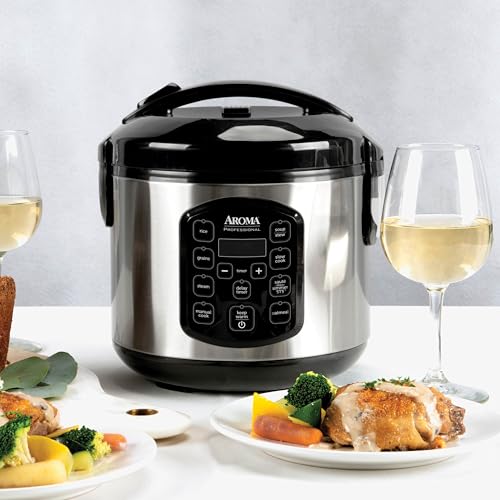 Image of AROMA Professional 8-Cup (Cooked) / 2Qt. Digital Rice & Grain Multicooker, ARC-984SBD