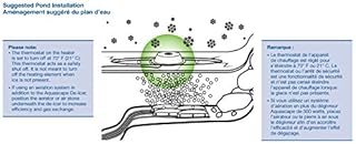 Aquascape 39000 Pond Heater and De-icer for Pond Water Feature Gardens, 300 Watt , Silver