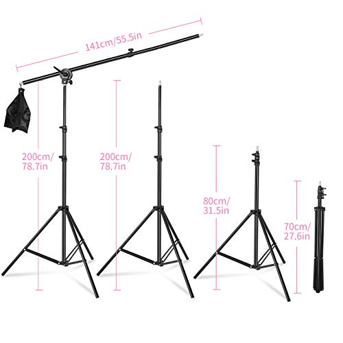 LOMTAP Softbox Photography Lighting Kit 50\'X70\' Professional Continuous Light Soft Boxes System with Boom Arm Stand 5 in 1 Reflector and Bulbs for Portrait Photo Studio YouTube Shooting - Thumbnail 5