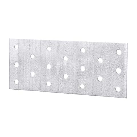 (Pack of 10 pcs) Steel Flat Mending Connector Joining Plate 60 x 140 x 2 mm (10, No Screws) Cover