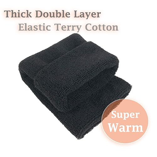 Cysocool 1 Paare Dicke Baumwolle Kniewärmer Winter Warme Knieschoner Therapie Arthritis Kaltes Knie Schmerzlinderung Kniebandage Thermische Knieschützer Ärmel Knieprotektor für Fahrrad Motorrad