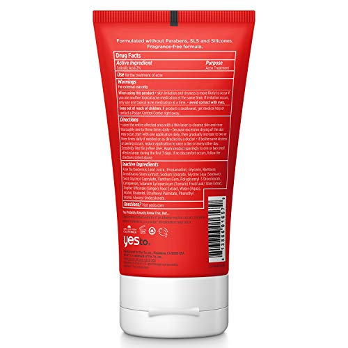 Yes To Tomatoes Daily Pore Face Scrub - Salicylic Acid Help Reduce and Clear Blackheads Bamboo Exfoliating Facial Scrub for Clear Skin | 4 Ounce