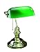 Lite Source LS-224PB Banker's Lamp, Polished Brass with Green Glass Shade