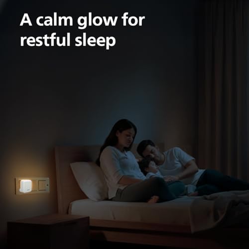 Image of Philips LED SereneShine Plug-in Night Lamp 0.5W | Warm White LED Night Light | Soft Glare-Free Illumination | Energy Efficient | Ideal for Bedroom, Hallway & Kids Room | Pack of 10