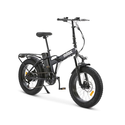 Nilox, Ebike X8 Pro, Bici Elettrica Pieghevole, Fino A 70 Km Di Autonomia, Fino A 25 Km/H, Motore 36V/250W E Batteria Removibile, Ruote 20”, Cambio Sh
