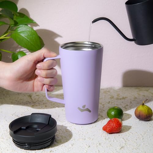 Image of Konokyo 22 oz Insulated Tumbler with Handle & Straw, Stainless Steel Mug