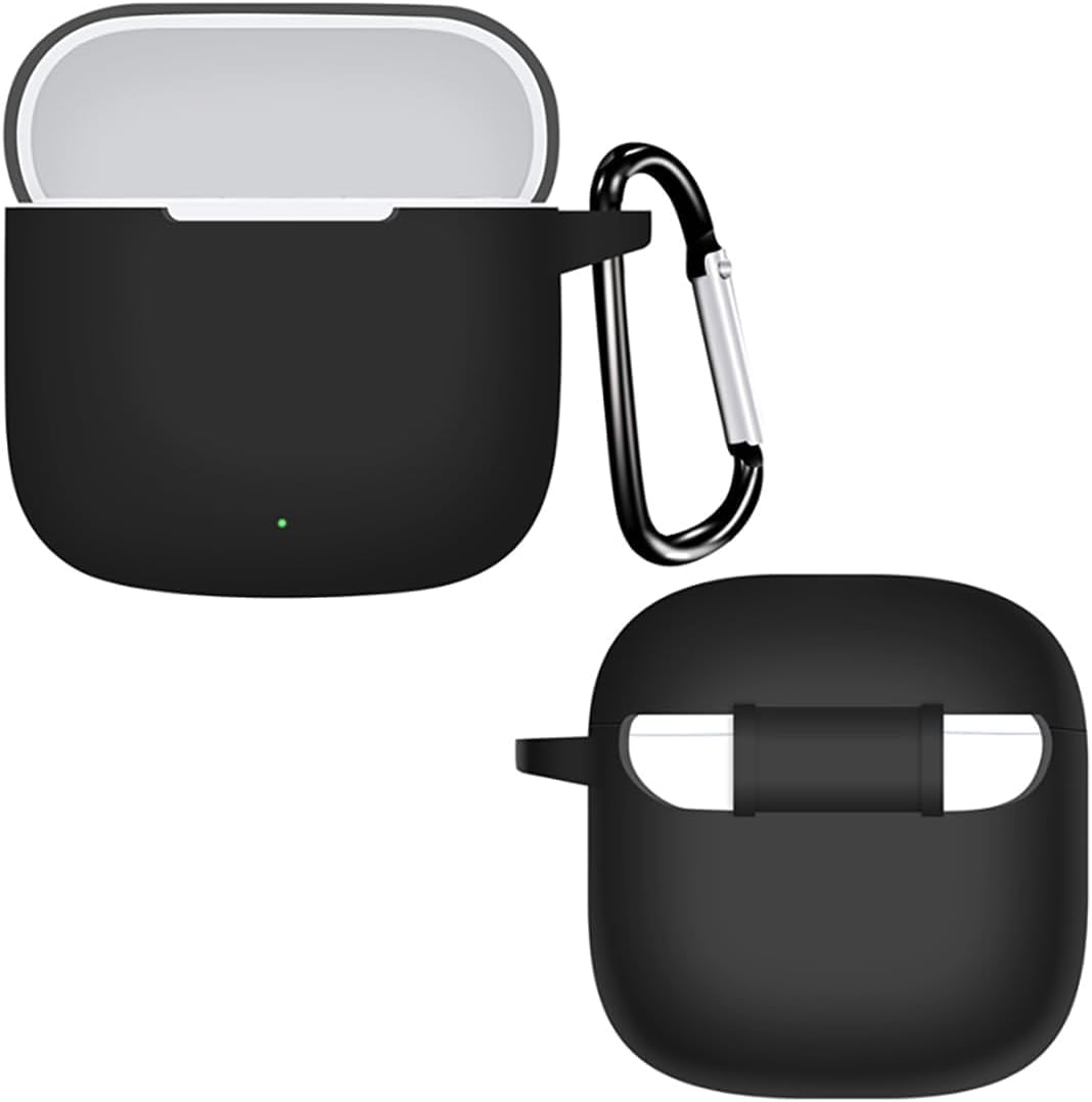 Soft Silicone Case Compatible with Huawei Freebuds SE3/ SE2 Wireless Earbuds, Full-Body Protection Silicone Cover with Anti-Lost Keychain (Black)
