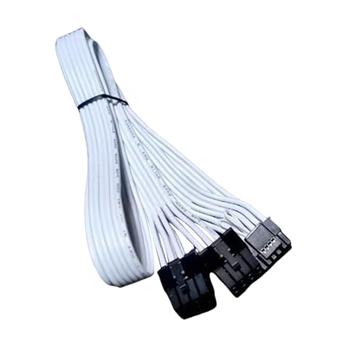 CHAKAE Cable PCIE 5.0 de 16 AWG, doble 8 pines a 16 pines, 12 VHPWR para fuente de alimentación estable a GPU, construye conectores de alimentación de GPU