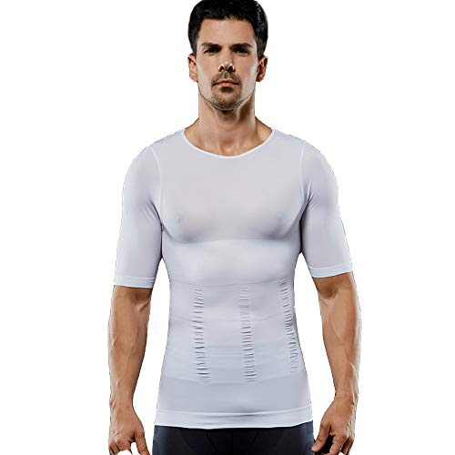 Camiseta interior de compresión masculina ideal para usar bajo camisas
