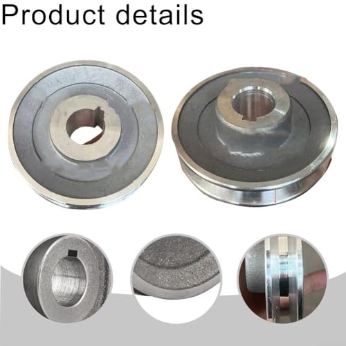 Aluminium-Motor-Riemenscheibe für Luftkompressoren, kompatibel mit 19 mm und 24 mm Wellen (97 x 19)