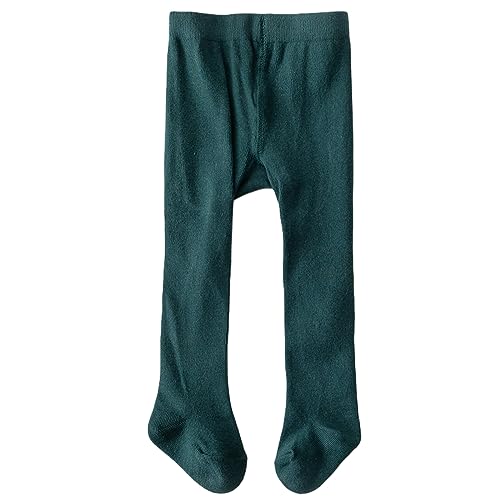 Geagodelia Collant per Neonati e Bambini Elastica In Vita Solido Calze a Colori Solidi Calzini In Forma Da Bambino per Le Gocce di Danza Calzamaglia del Bimba (Verde, 0-12 Months)