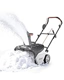 Litheli 2x20V Battery Powered Cordless Snow Blower, 20'' Brushless Electric Snow Thrower with Wheels, LED Lights, 180° Chute, Powerful Snow Removal Kit with 4.0Ah Battery