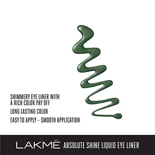 Image of LAKME Insta Metallic Eye Liner, Blue, 9 Ml And Absolute Shine Line Liquid Eye Liner, Sparkling Olive, 4.5 Ml