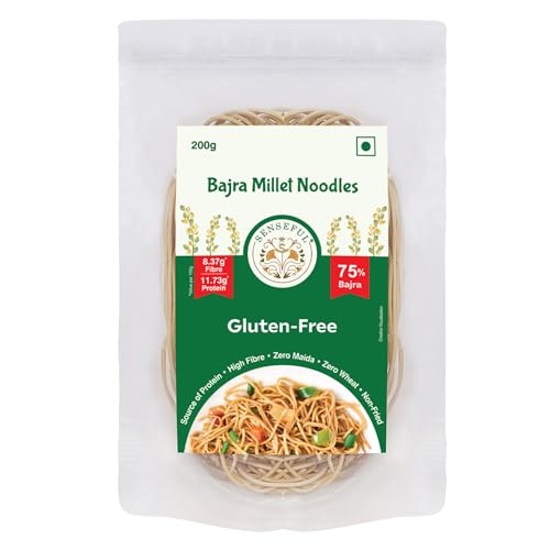 Image of SENSEFUL Bajra Millet Gluten-Free Noodles - 200 gm