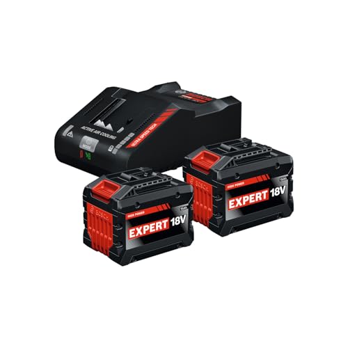 Bosch EXPERT 18V System Hochleistungs-Starter-Set: 2x EXBA18V-150 + 1x ultraschnelles Ladegerät EXAL18V-160