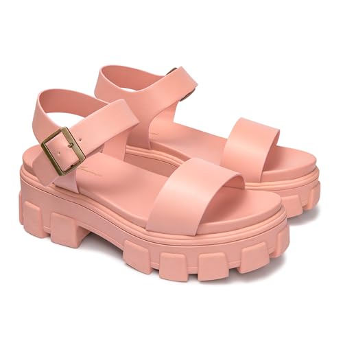 Image of Luffymomo Women's Platform Wedge Sandals | Chunky Heels Ankle Strap Shoes Open Toe Summer Adjustable Sandals, Lug Sole