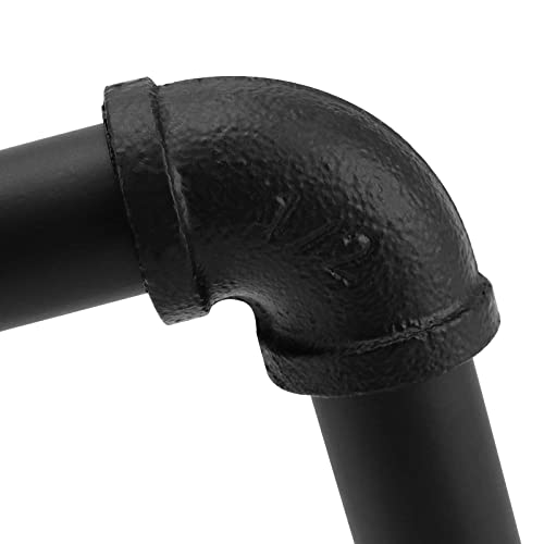 KOHAND 8 Pack Industrial Pipe Brackets, Black Pipe Shelving Brackets with Screws and Hard Wall Anchors - Image 3