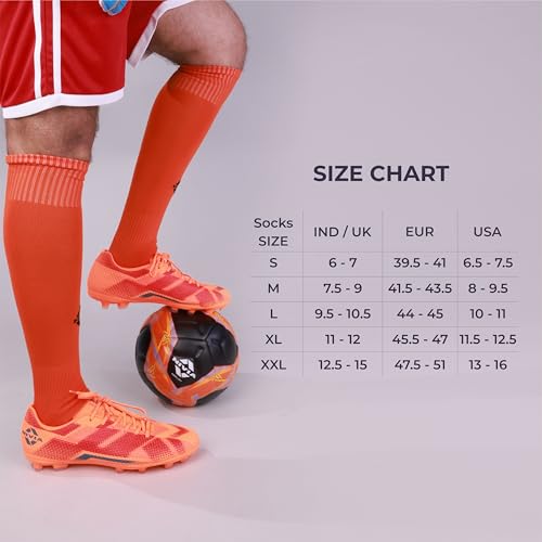 Image of Nivia Plain Encounter Football Stockings for Men & Women, Knee Length, Football Socks, Sports Socks