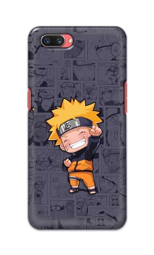 Image of Plastic Printfidaa Printed Hard Back Cover Case For Oppo A3S | Oppo A5 2018 | Realme C1 | Realme C1 2019 Back Cover (Famous Anime Cartoon Character) -112, Grey