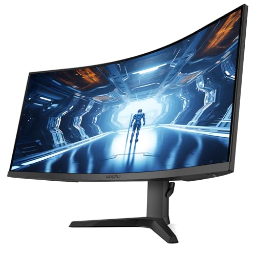 undefined KOORUI 34-inch Curved Ultrawide WQHD 3440×1440 Gaming Monitor, 165Hz 1000R- PIP/PBP, 1ms(MPRT), HDR400, DCI-P3 95%, FreeSync Premium, 1 x DP 1.4 & 2 x HDMI 2.0, Tilt Height Swivel Adjustment, 34E6UC の商品画像 11