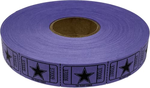 The Ticket Gurus-roll of 2000 Purple Star Tickets Single Roll
