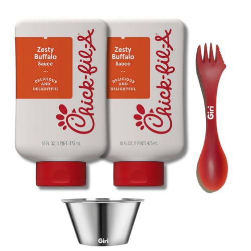 Chick-Fil-A Zesty Buffalo Sauce, 2pk (16 fl oz Bottles) Bundle