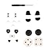 F Fityle Ersatz Kit Trigger Tasten Buttons Schultertasten Set Controller Pads D Pad Button Thumbsticks Thumb Grip Stick für PS4 Controller